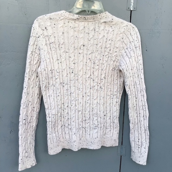 Charter Club Cream Crew Neck Sweater with Cable Knit - Picture 6 of 11